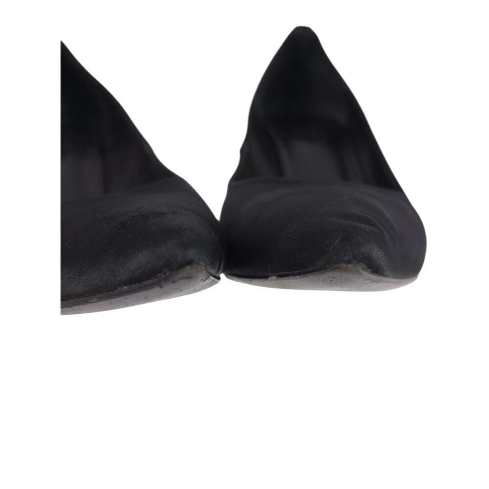 Tory Burch Satin Heels Black Pointed Toe Pumps - Picture 14 of 14